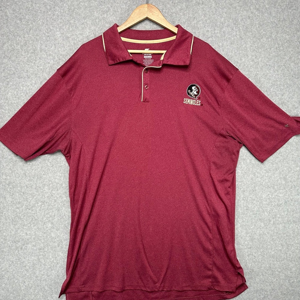Colosseum Florida State Seminoles Polo Shirt 2XLT Men's Red Polyester